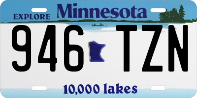 MN license plate 946TZN