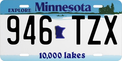 MN license plate 946TZX