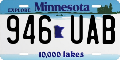 MN license plate 946UAB