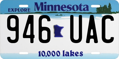 MN license plate 946UAC