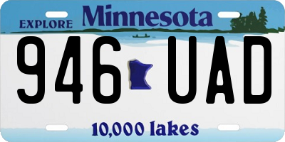 MN license plate 946UAD