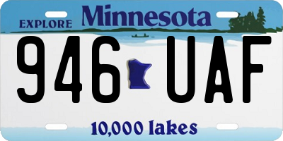MN license plate 946UAF
