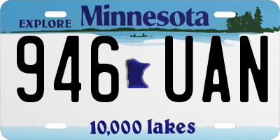 MN license plate 946UAN