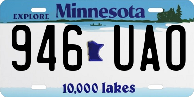 MN license plate 946UAO