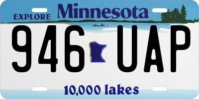 MN license plate 946UAP