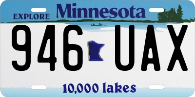 MN license plate 946UAX