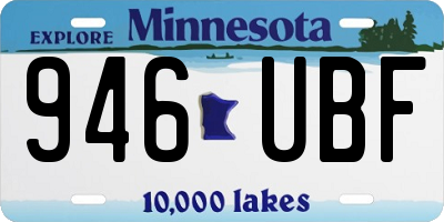 MN license plate 946UBF