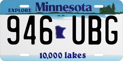MN license plate 946UBG
