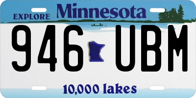 MN license plate 946UBM