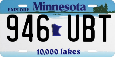 MN license plate 946UBT