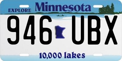 MN license plate 946UBX