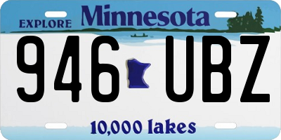 MN license plate 946UBZ