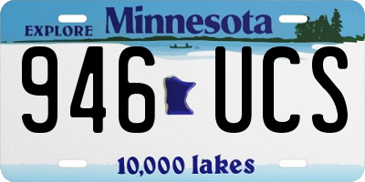 MN license plate 946UCS