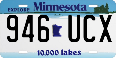 MN license plate 946UCX