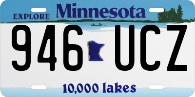 MN license plate 946UCZ