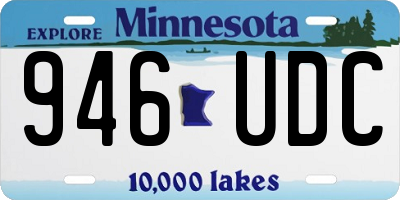 MN license plate 946UDC
