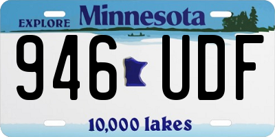 MN license plate 946UDF