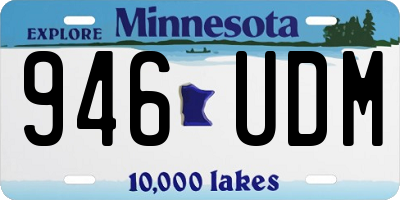 MN license plate 946UDM