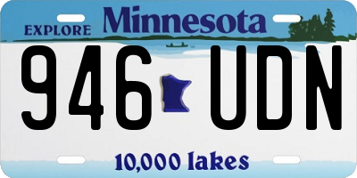MN license plate 946UDN