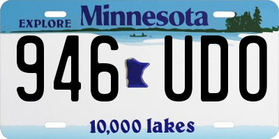 MN license plate 946UDO