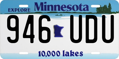 MN license plate 946UDU