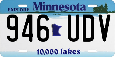 MN license plate 946UDV