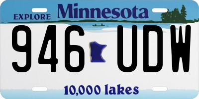 MN license plate 946UDW