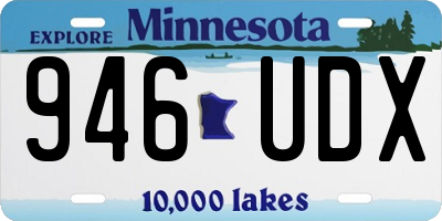 MN license plate 946UDX