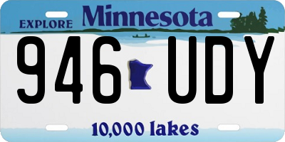 MN license plate 946UDY