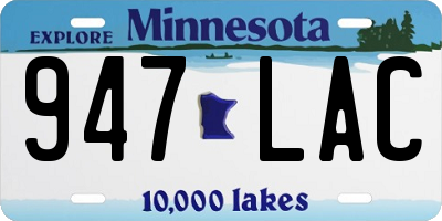 MN license plate 947LAC