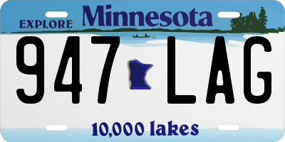 MN license plate 947LAG