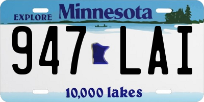 MN license plate 947LAI