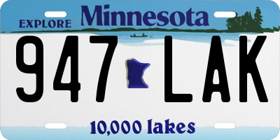 MN license plate 947LAK