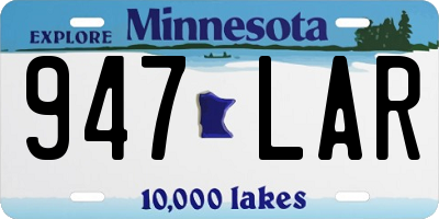 MN license plate 947LAR