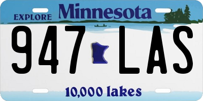 MN license plate 947LAS