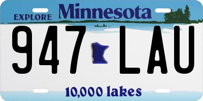 MN license plate 947LAU