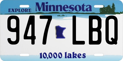 MN license plate 947LBQ