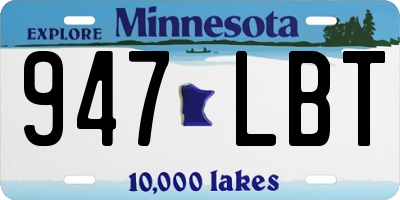 MN license plate 947LBT