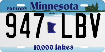 MN license plate 947LBV
