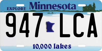 MN license plate 947LCA