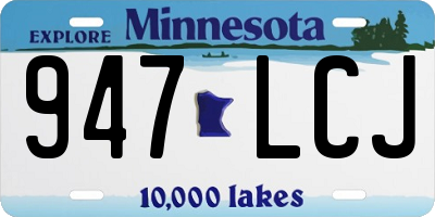 MN license plate 947LCJ