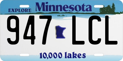 MN license plate 947LCL