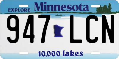 MN license plate 947LCN