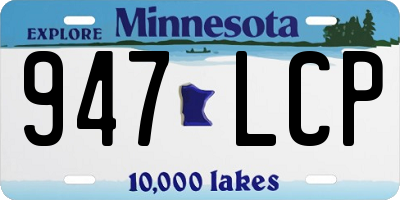 MN license plate 947LCP