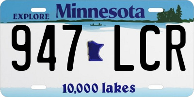 MN license plate 947LCR
