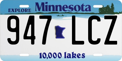 MN license plate 947LCZ