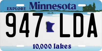 MN license plate 947LDA