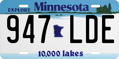MN license plate 947LDE