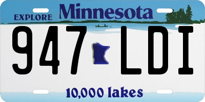MN license plate 947LDI