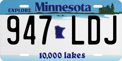 MN license plate 947LDJ